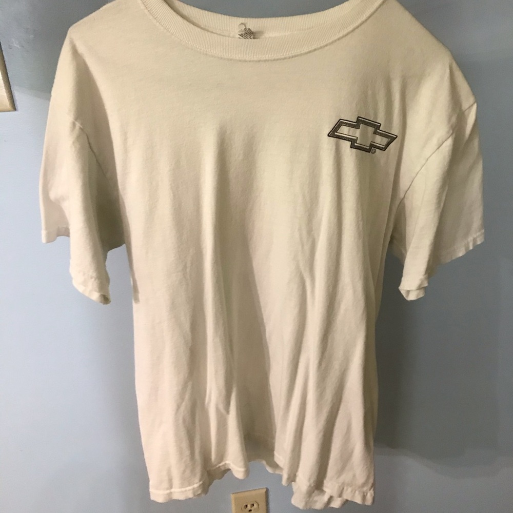 Men’s White Chevrolet Shirt! Size Medium - Picture 2 of 5